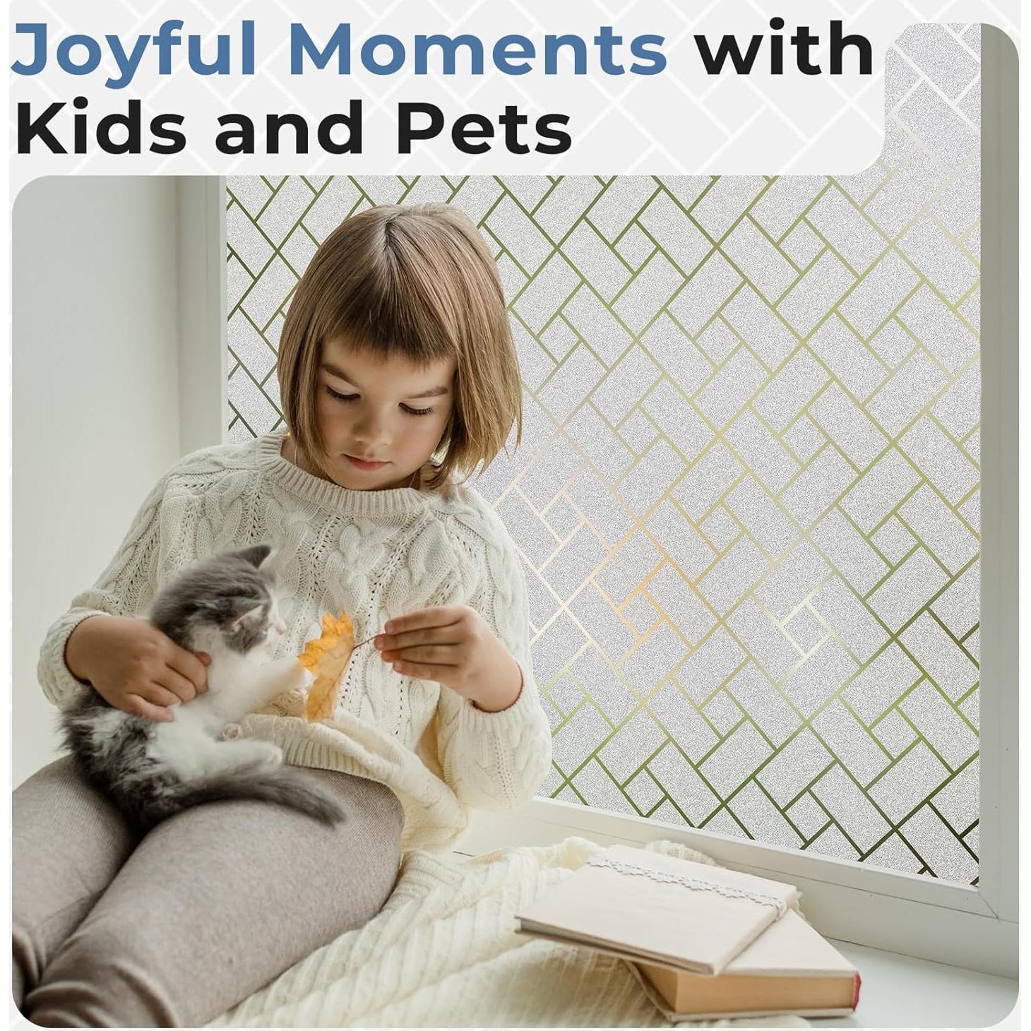 Película de Privacidad Rabbitgoo 44.5x199.8 cm Vinilo Esmerilado