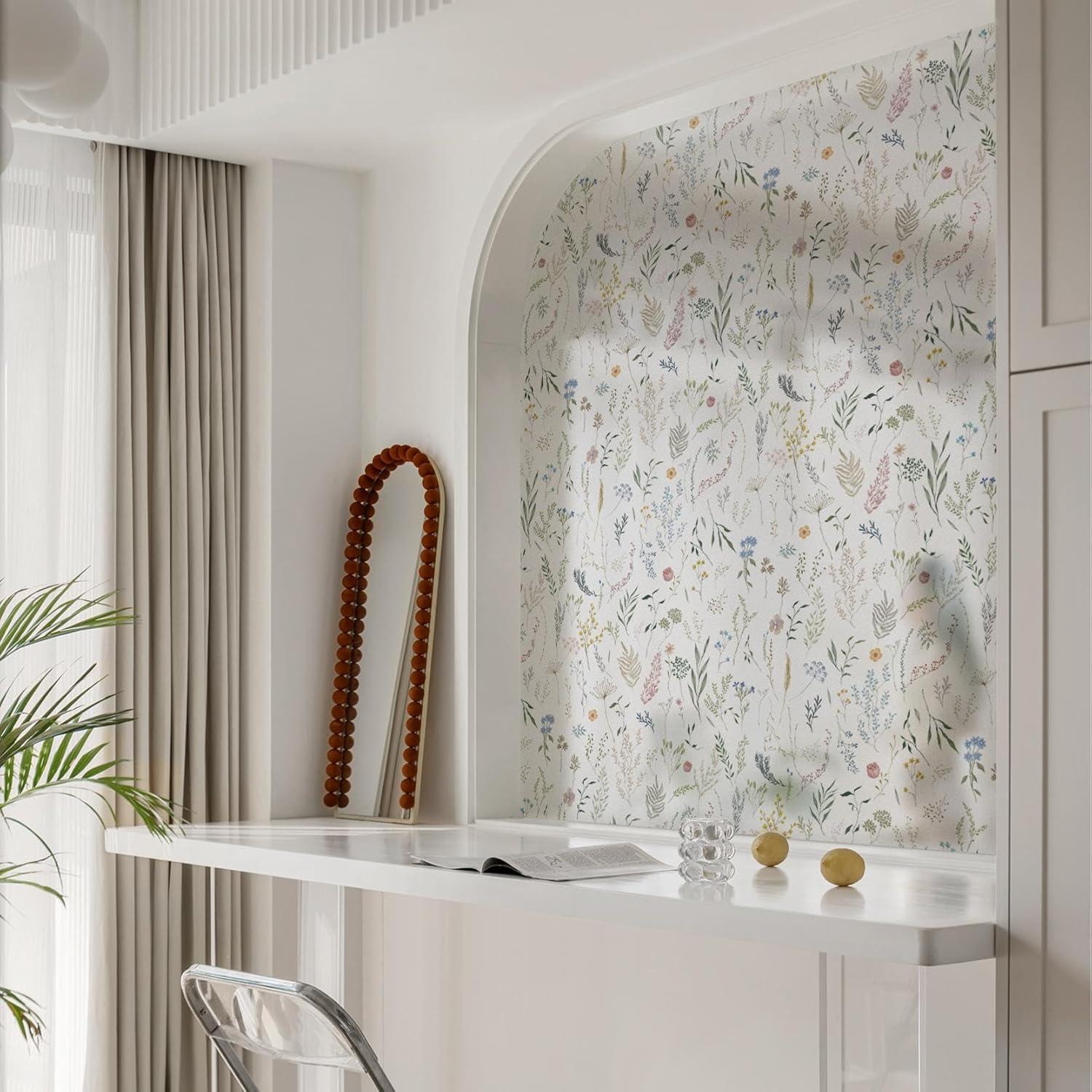 Película de Privacidad Dimoon 43.9x199.4 cm Floral Vinilo