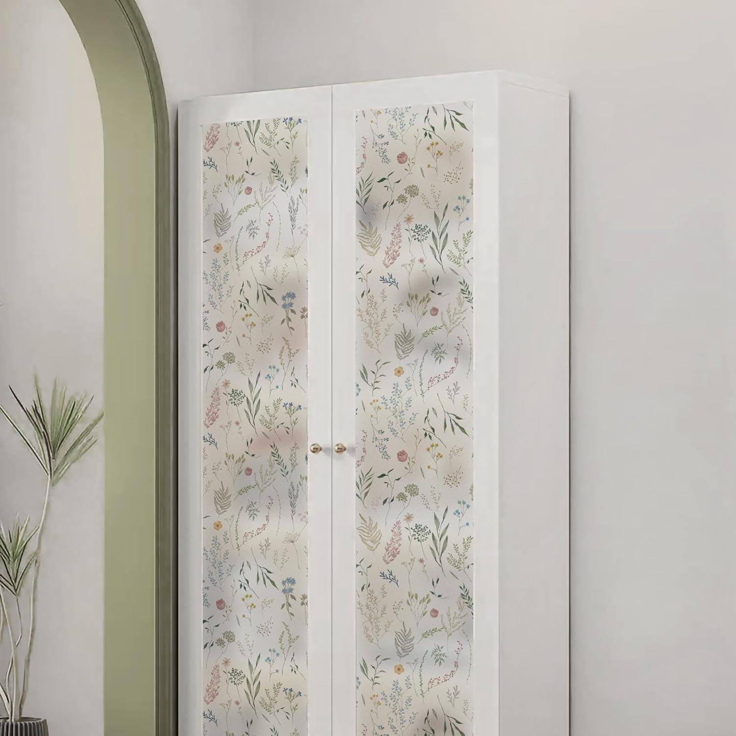 Película de Privacidad Dimoon 43.9x199.4 cm Floral Vinilo