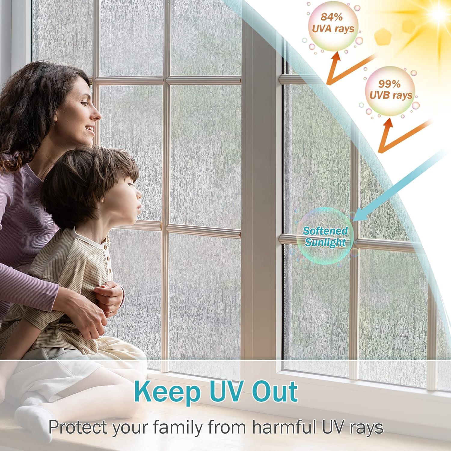 Película de Vidrio Estática VELIMAX 45x200cm Protección UV