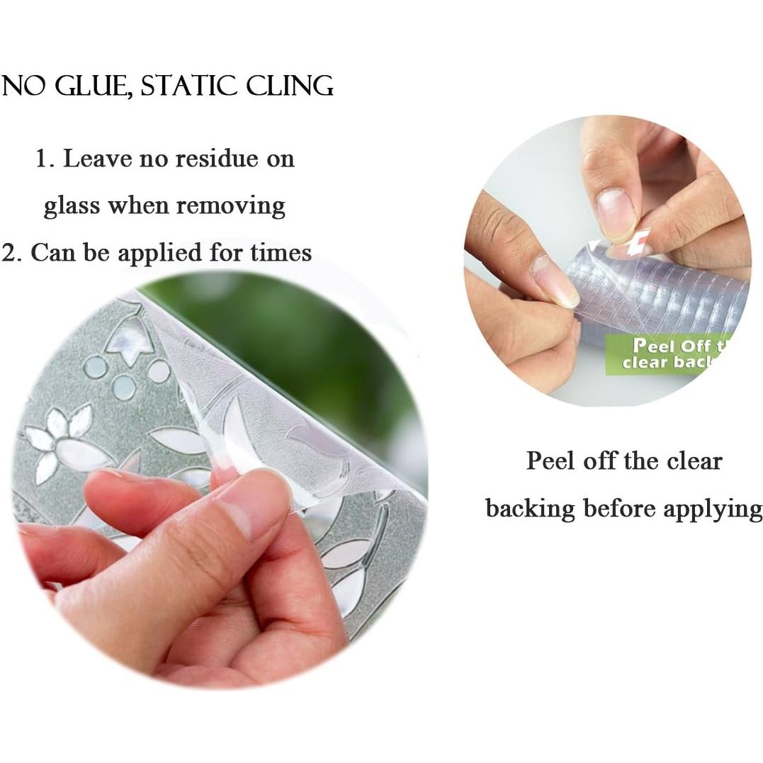 Película de Ventana 3D Niviy 45x200 cm Adhesión Estática