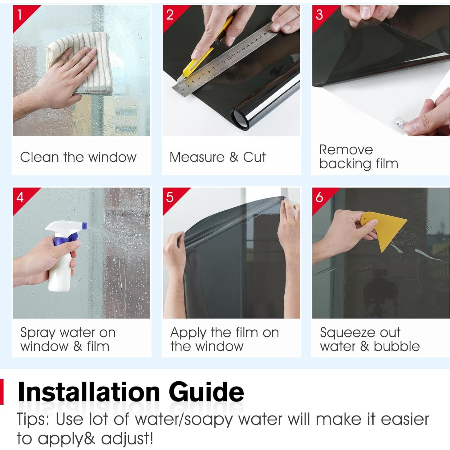 Película de Privacidad Haton 44.5x200cm, Control UV y Calor
