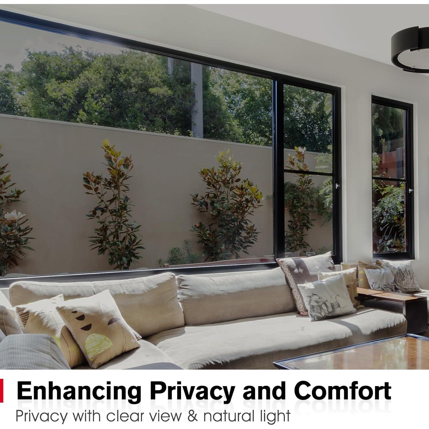 Película de Privacidad Haton 44.5x200cm, Control UV y Calor