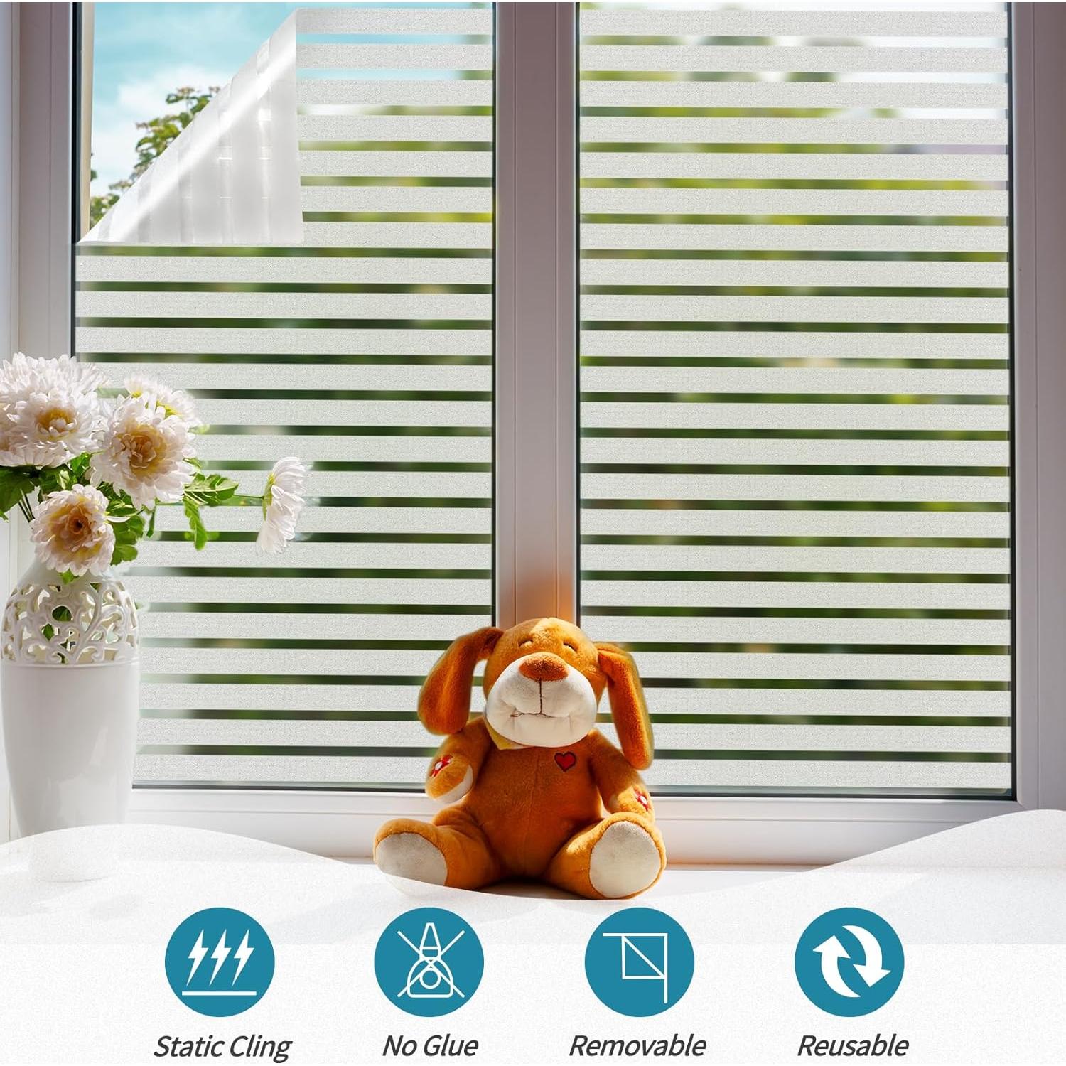 Película para Ventanas Niviy 0.90 m² Rayas Anchas UV