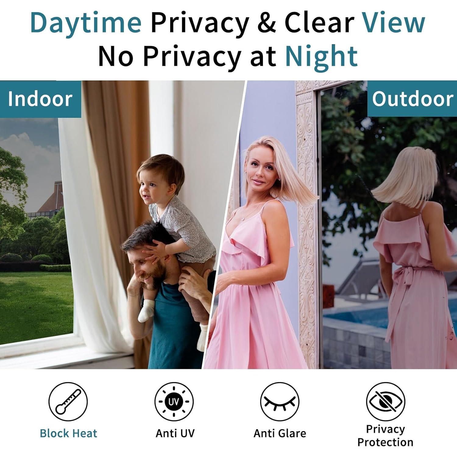 Película de Privacidad para Ventanas JAYONG 44.5x199.8cm