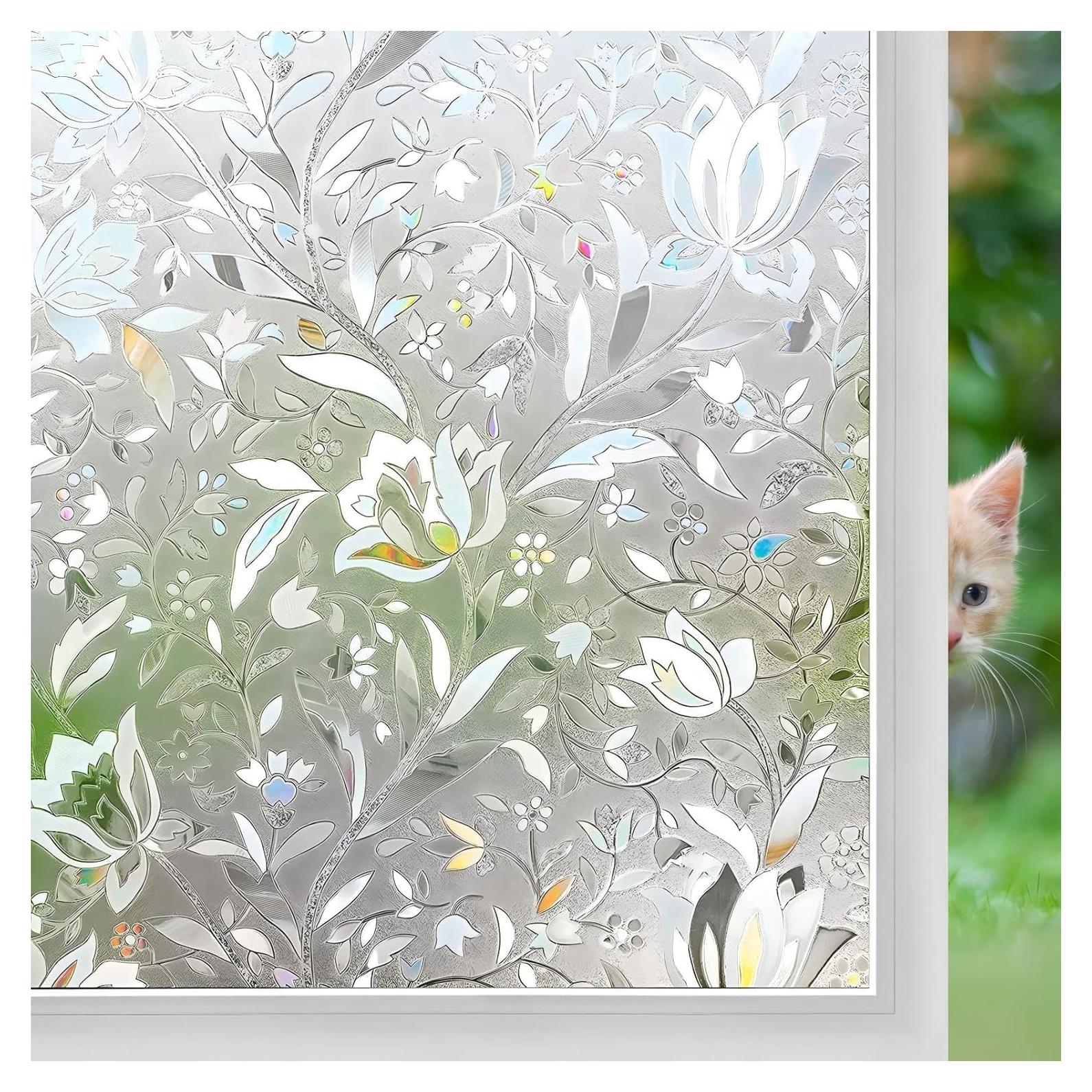 Película de Ventana Floral Niviy 44.96 x 199.9 cm Anti-UV