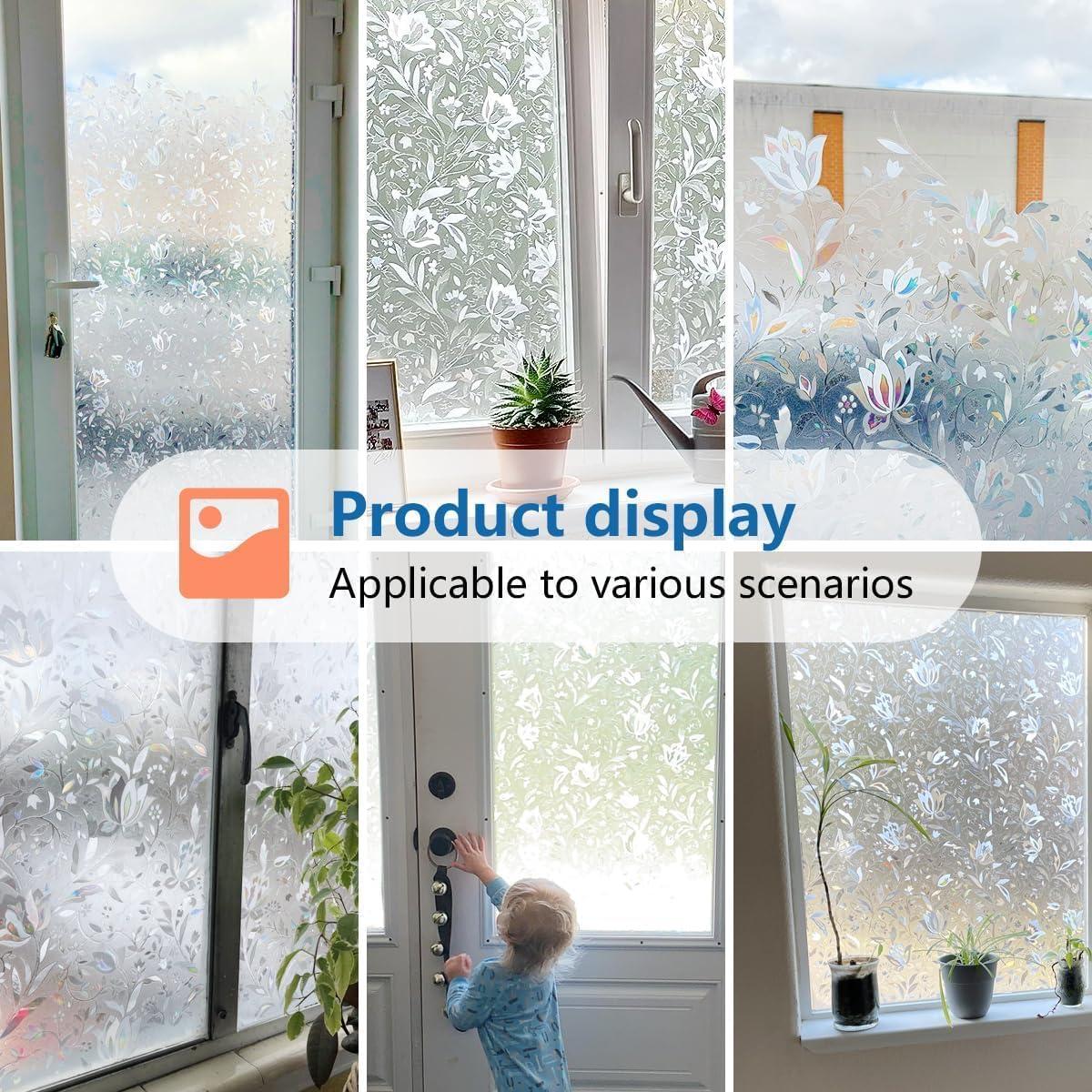 Película de Ventana Floral Niviy 44.96 x 199.9 cm Anti-UV