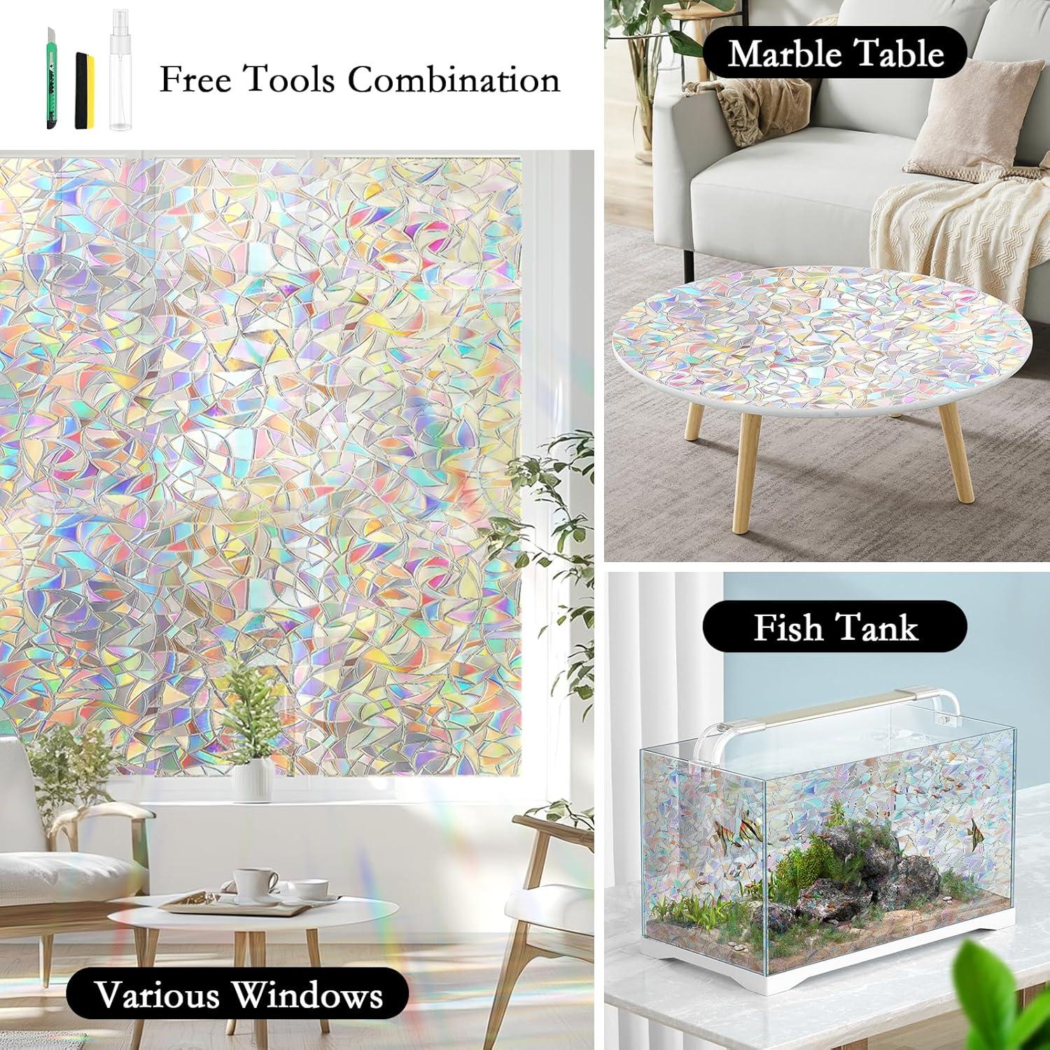 Película de Privacidad Estática Myscheri 3D 200x44.5 cm