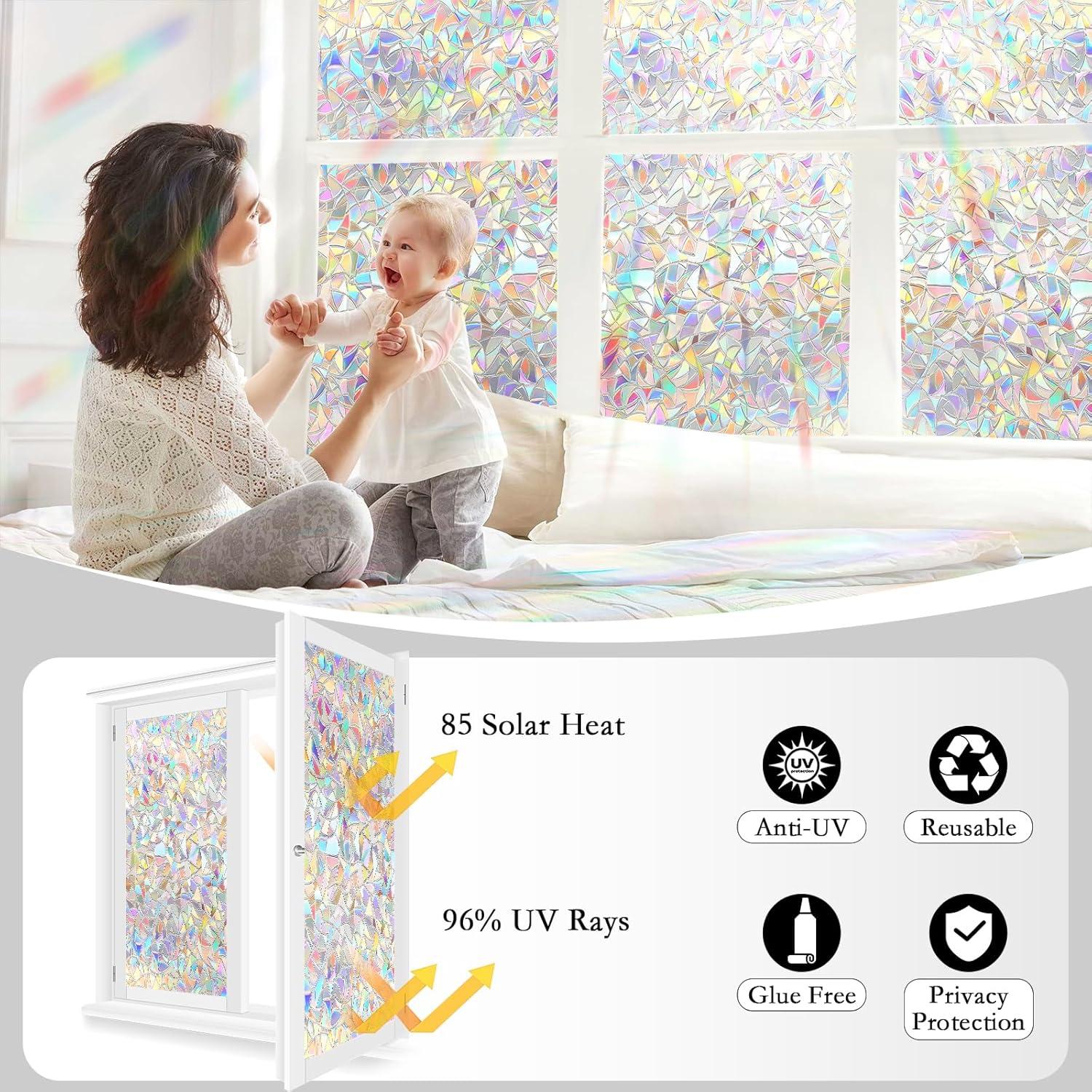 Película de Privacidad Estática Myscheri 3D 200x44.5 cm