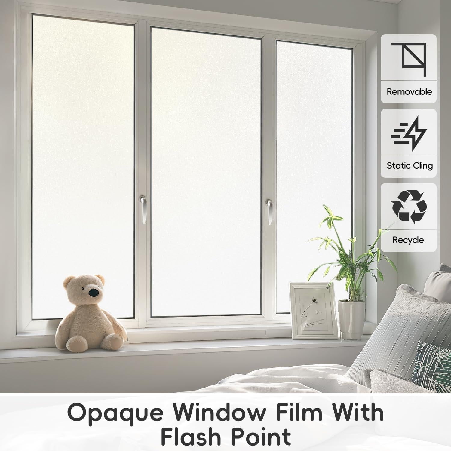 Película de Privacidad para Ventanas DIFIT 30x200 cm Blanca Mate