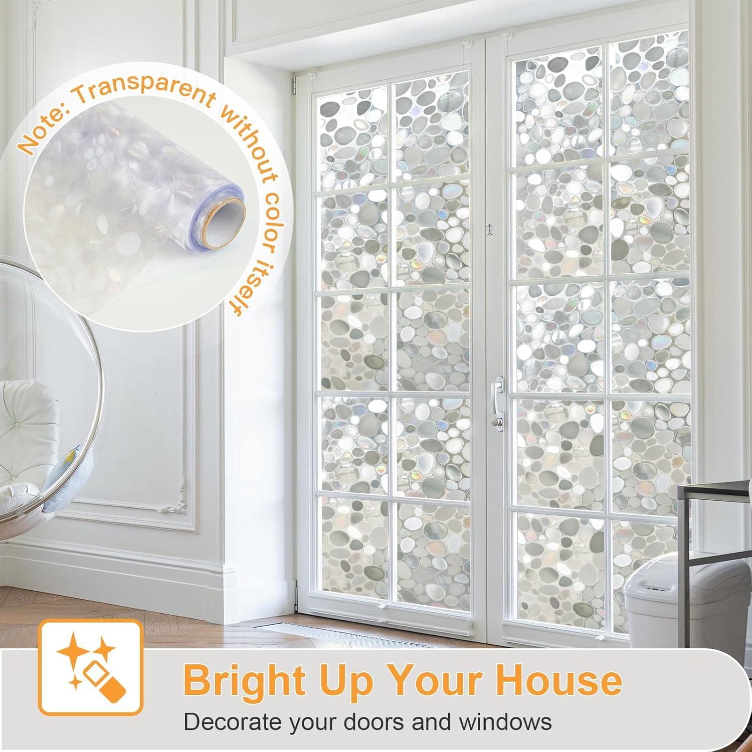 Película de Privacidad SUNDEF FILM 44.5x200 cm 3D Piedra