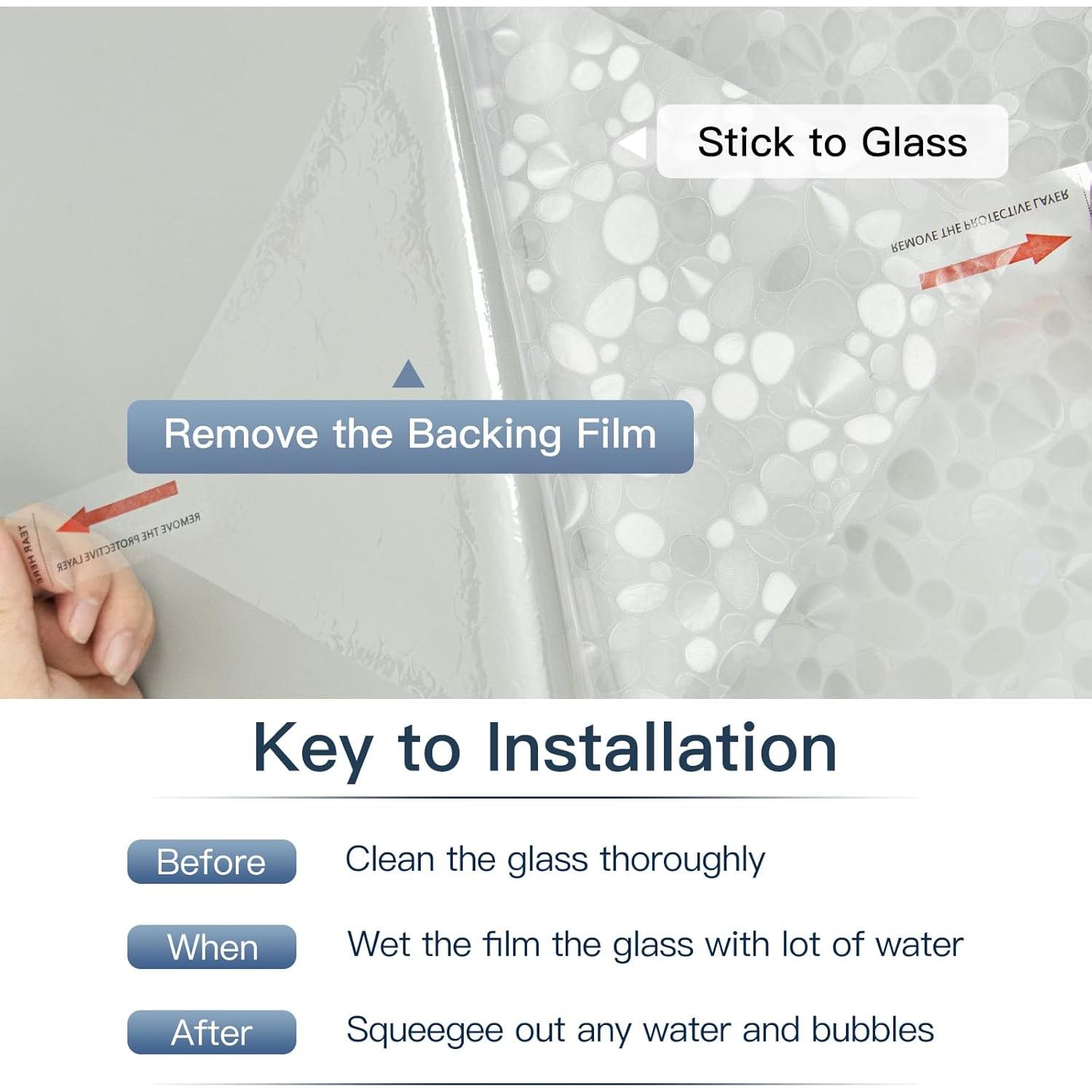 Película de Privacidad SUNDEF FILM 44.5x200 cm 3D Piedra