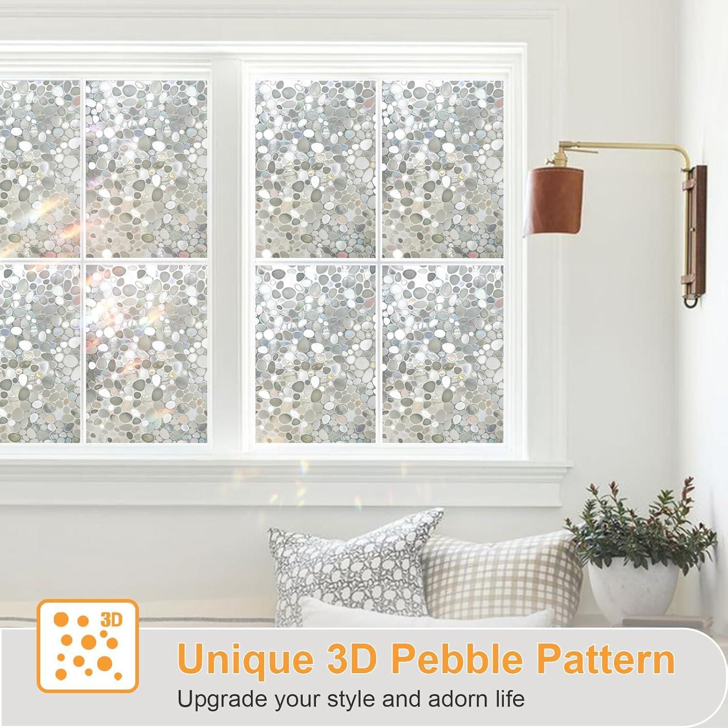 Película de Privacidad SUNDEF FILM 44.5x200 cm 3D Piedra