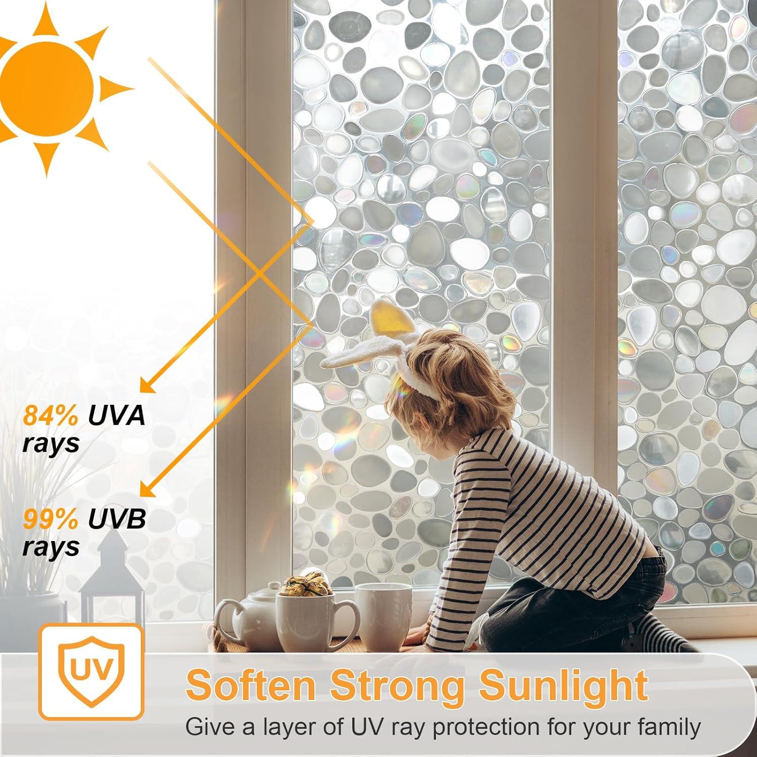 Película de Privacidad SUNDEF FILM 44.5x200 cm 3D Piedra