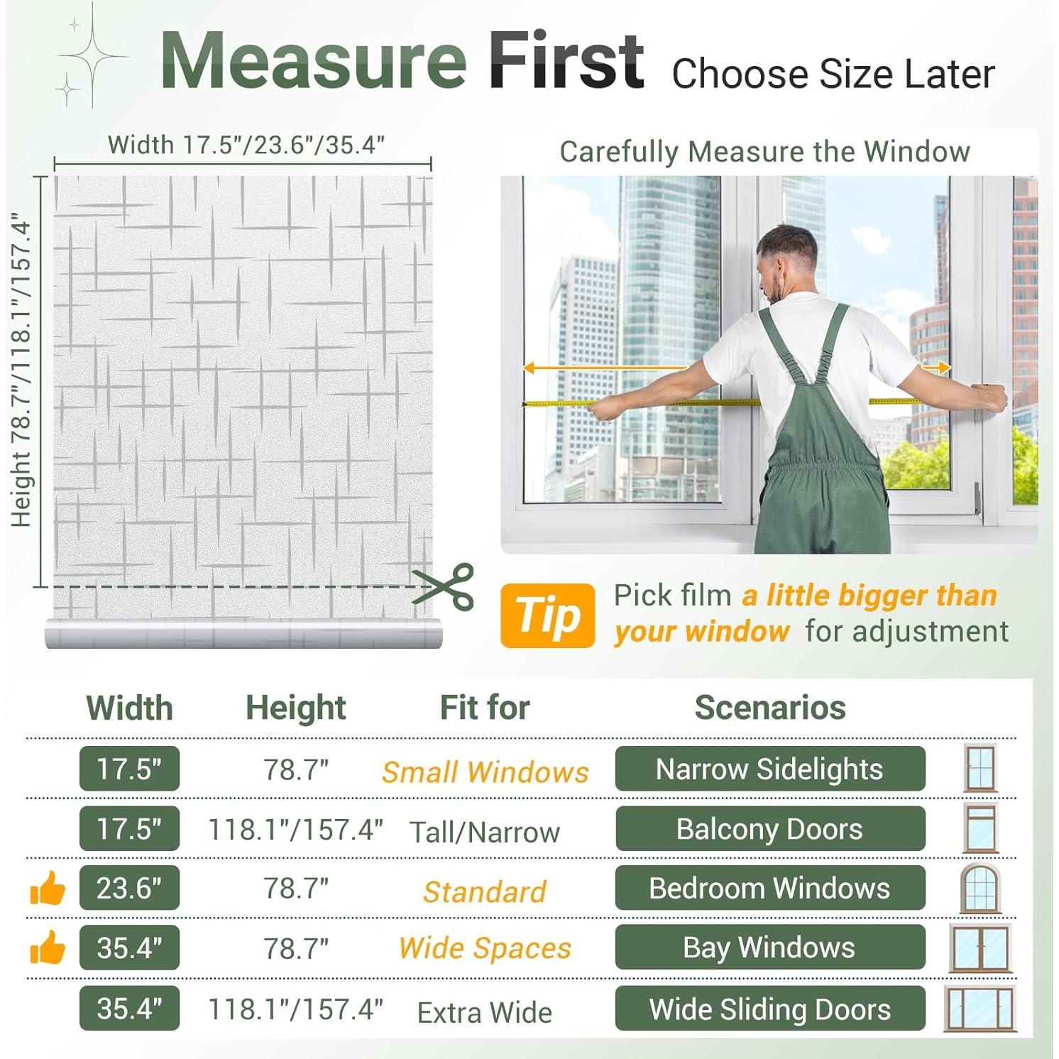 Película de Privacidad Rabbitgoo 44.5x200 cm Vinilo UV