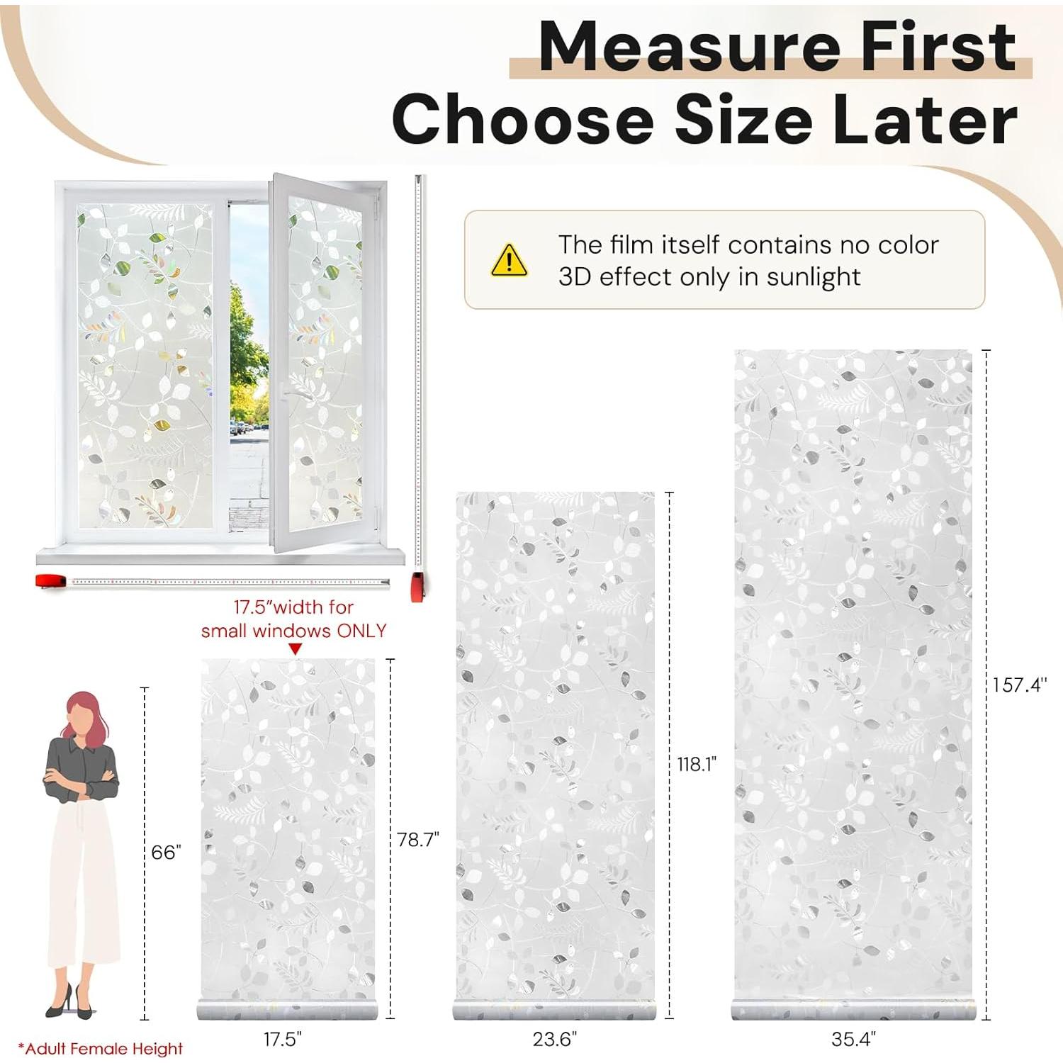 Película de Privacidad Rabbitgoo 3D para Ventanas 44.5x200cm