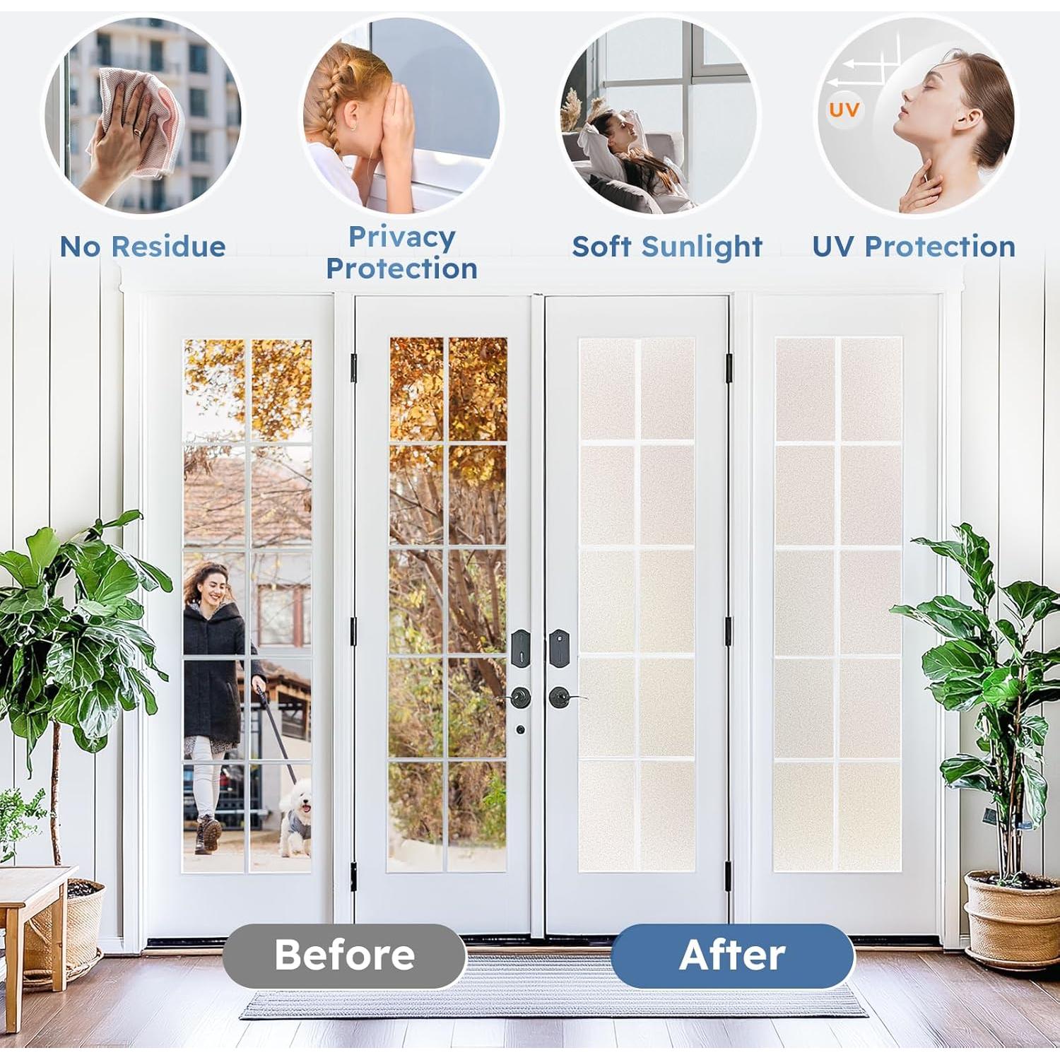 Película de Privacidad Rabbitgoo 44.5x200 cm Esmerilada UV