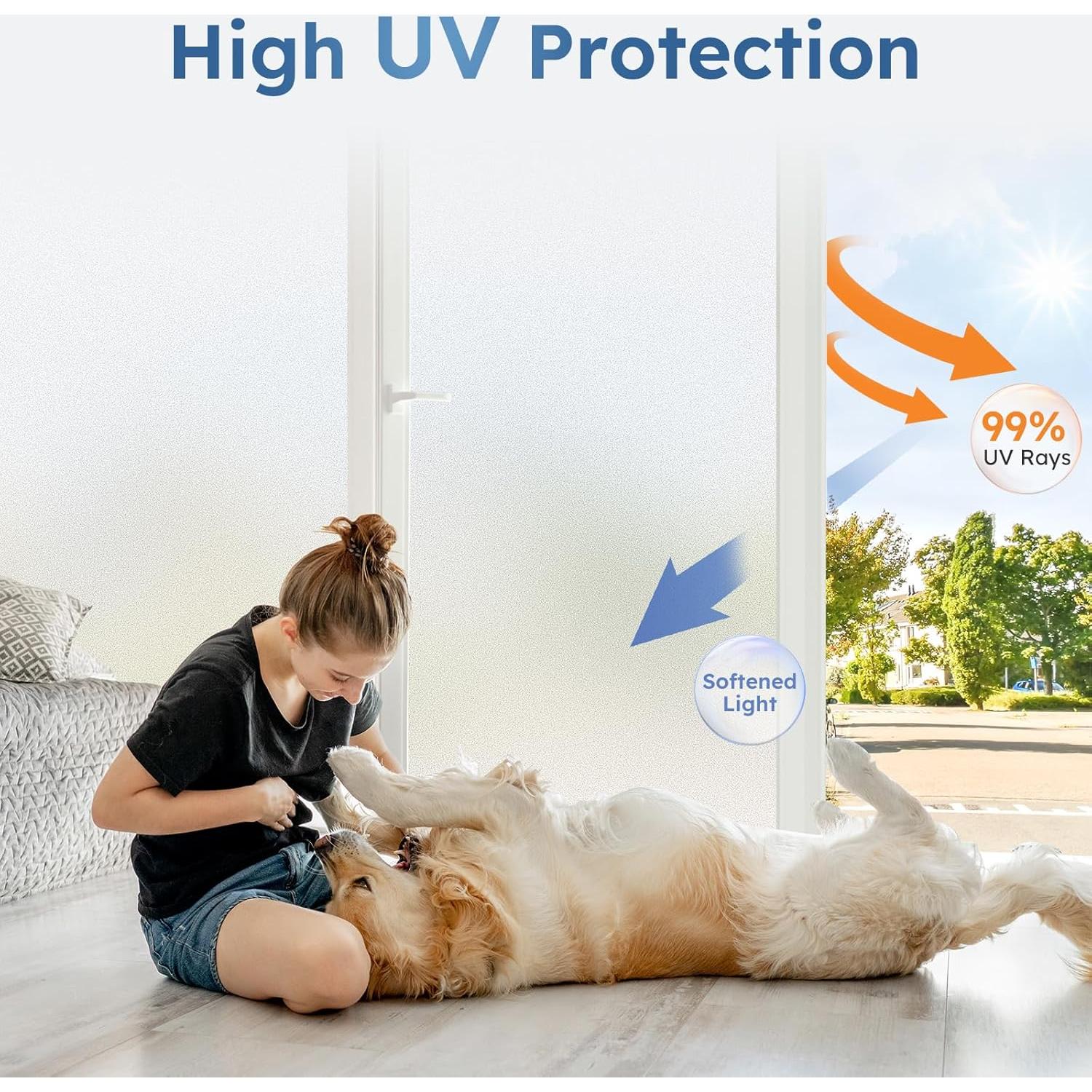 Película de Privacidad Rabbitgoo 44.5x200 cm Esmerilada UV