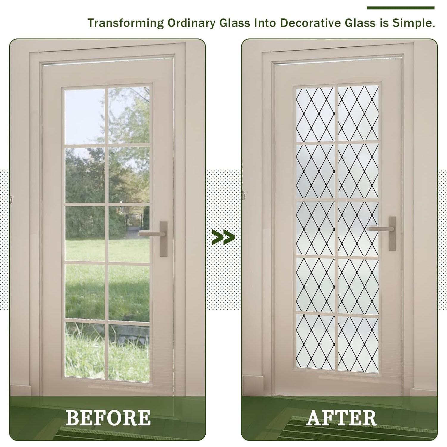 Película de Ventana VELIMAX Lattice Negro Esmerilado 45x200cm