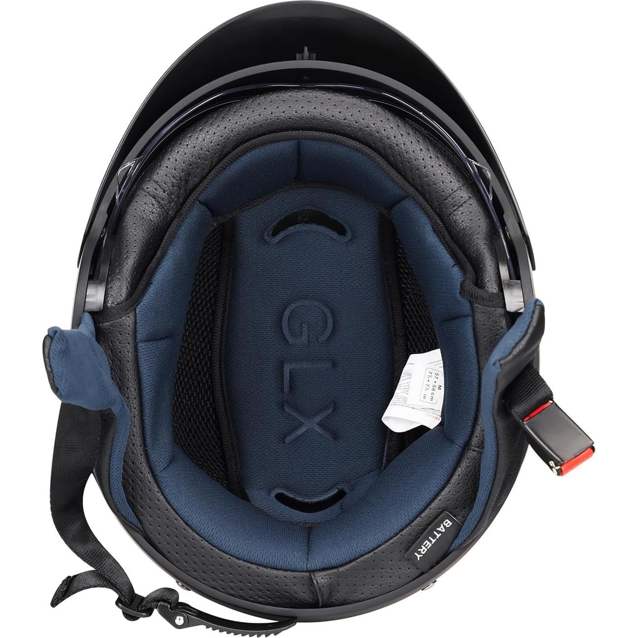 Casco Abierto GLX M14 Negro XL - Aprobado por DOT