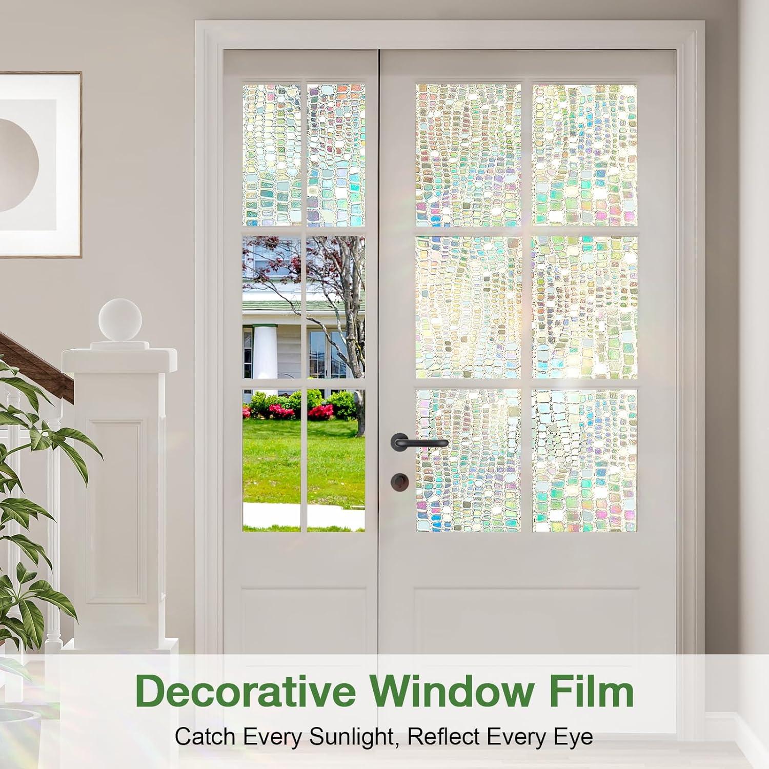 Película de Privacidad Arcoíris ALIUNI 44.5x199.4 cm Vinilo