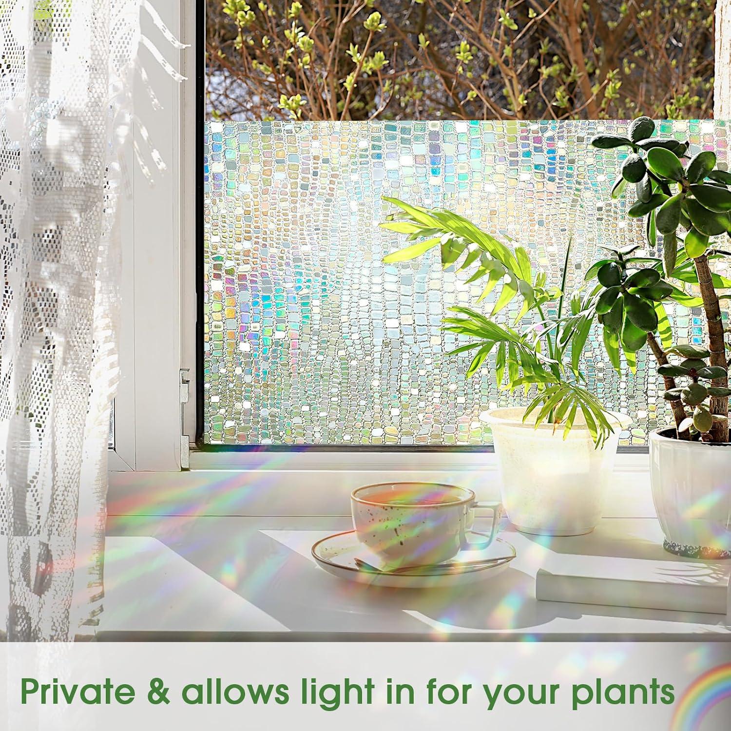 Película de Privacidad Arcoíris ALIUNI 44.5x199.4 cm Vinilo
