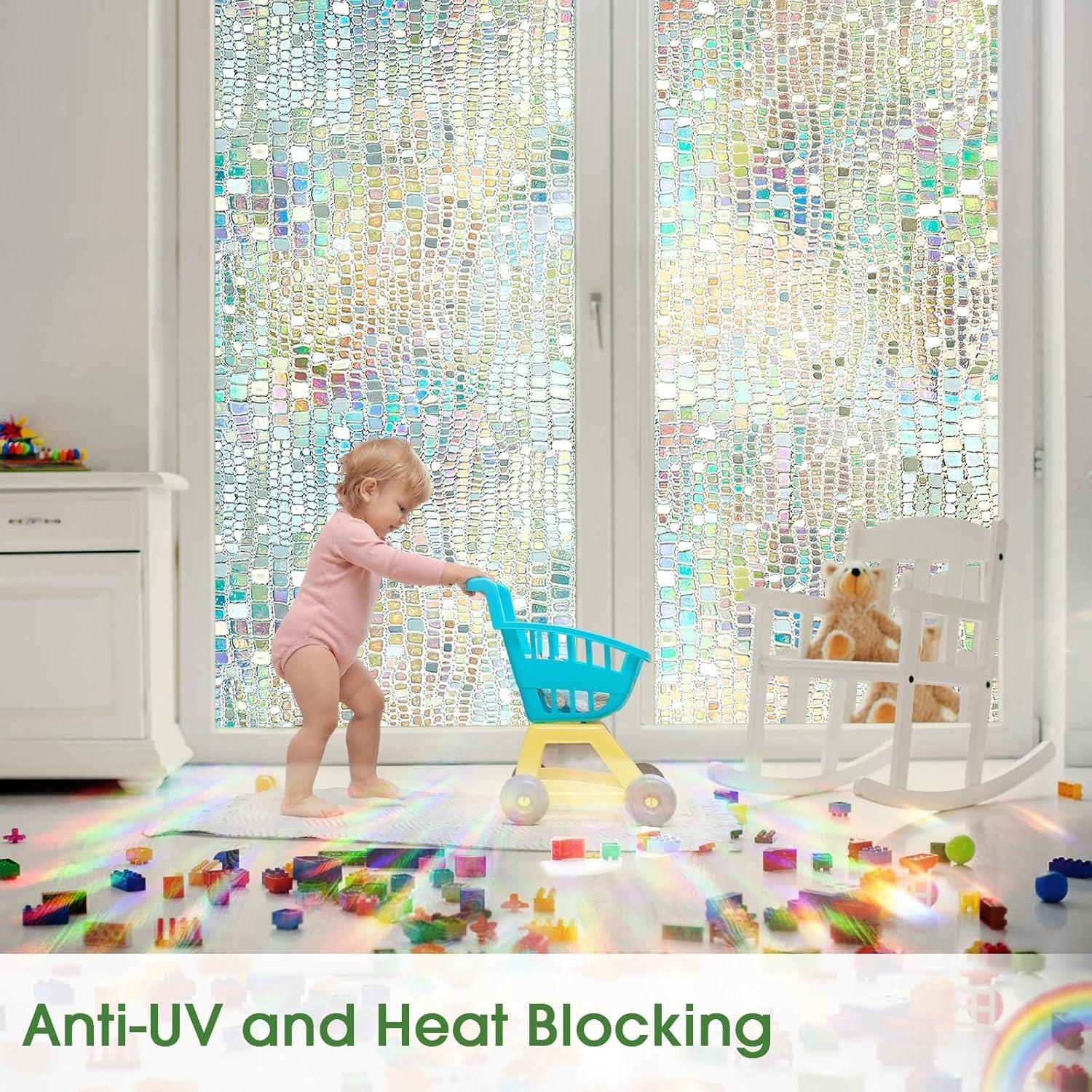 Película de Privacidad Arcoíris ALIUNI 44.5x199.4 cm Vinilo