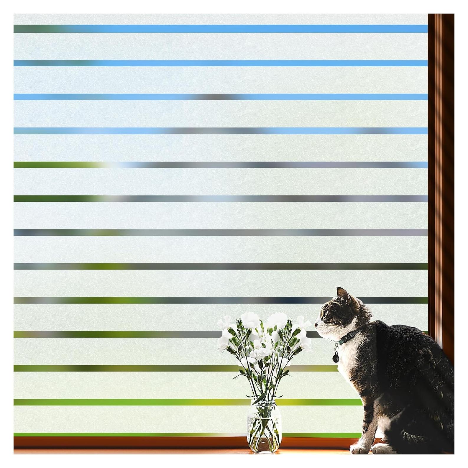 Película de Privacidad Viseeko 44.5x199.8cm Rayas Esmeriladas