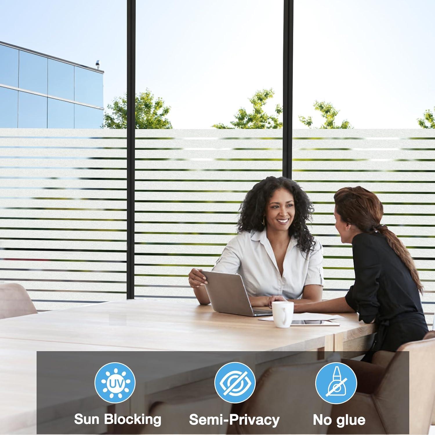 Película de Privacidad Viseeko 44.5x199.8cm Rayas Esmeriladas