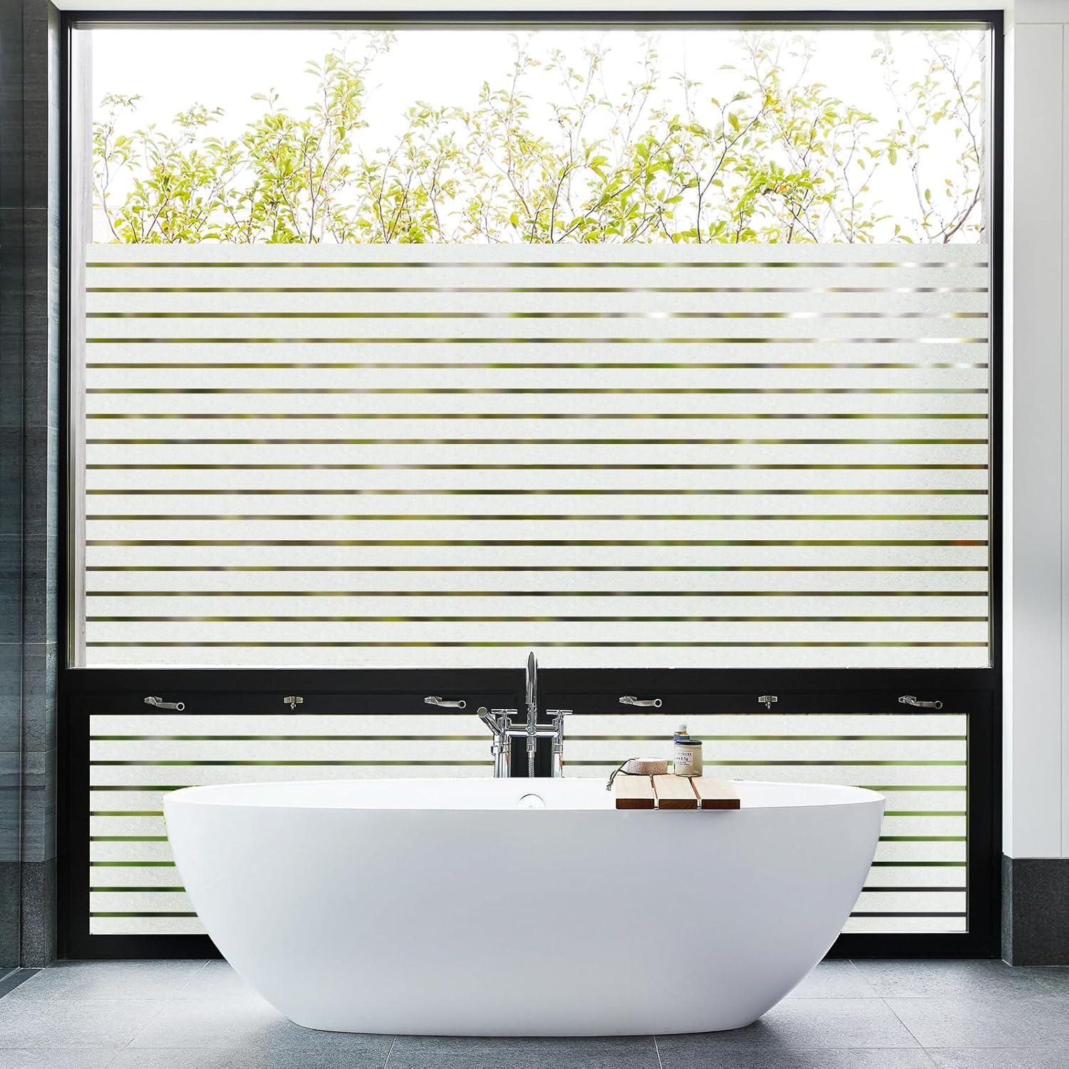 Película de Privacidad Viseeko 44.5x199.8cm Rayas Esmeriladas