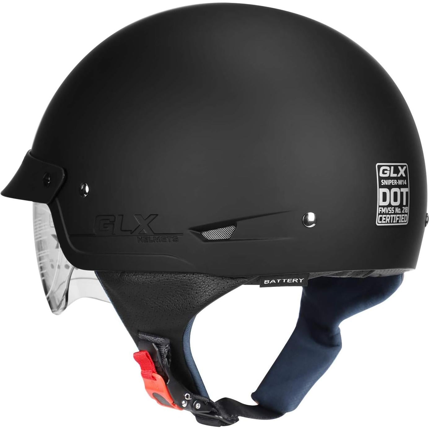 Casco Abierto GLX M14 Negro Mate XX-Large Aprobado DOT