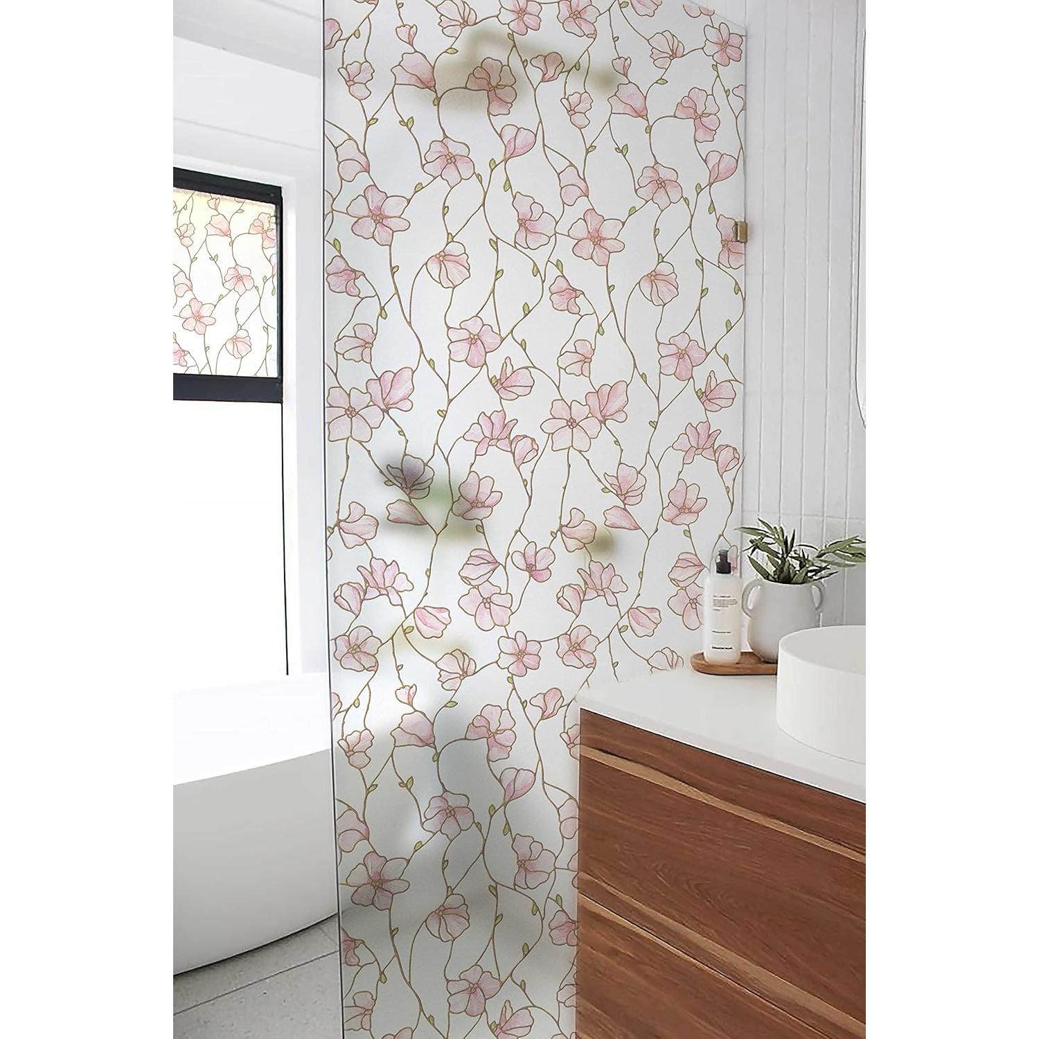 Película Adherente Estática BEAUS TILE 95x62 cm Flor de Cerezo
