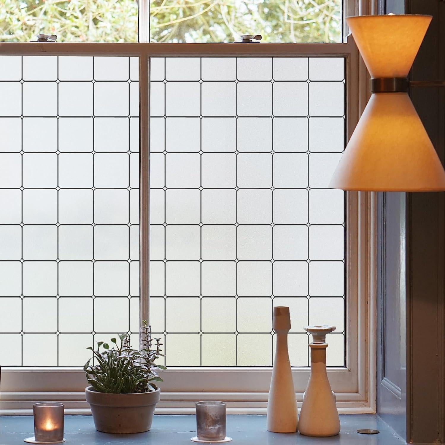 Película de Privacidad Windimiley 44.5x198.1 cm Vinilo Esmerilado