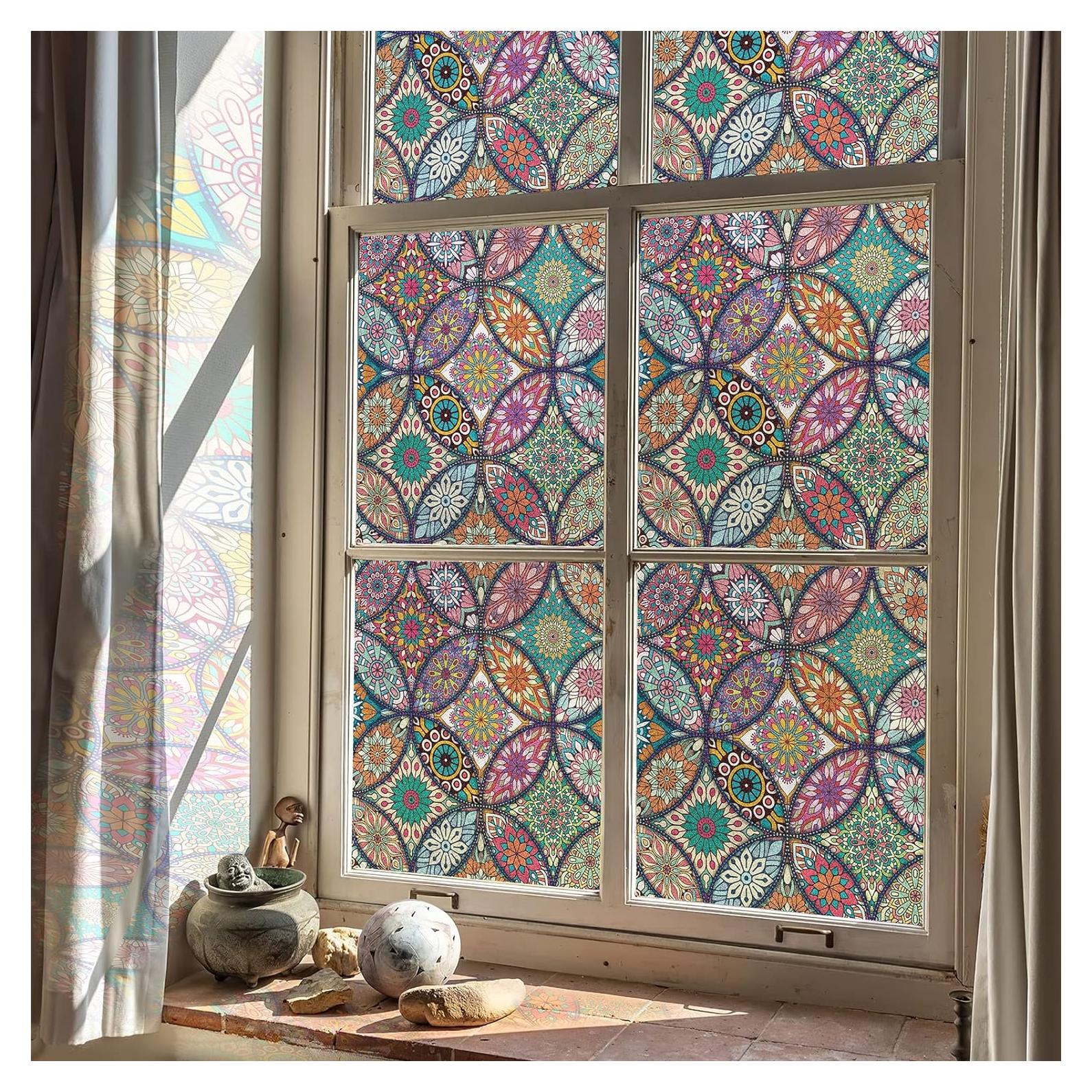 Película de Privacidad JiffDiff 300x44cm Vinilo Multicolor