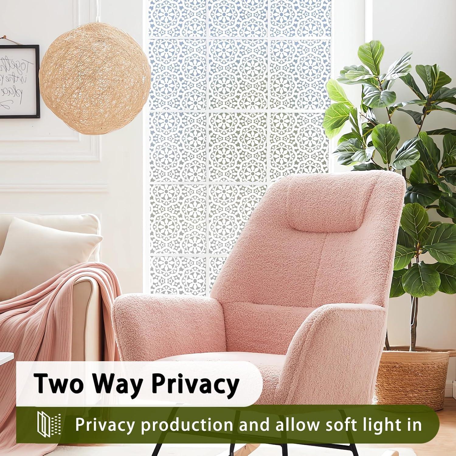 Película de Privacidad ConCus-T 45x200 cm Floral Anti-UV