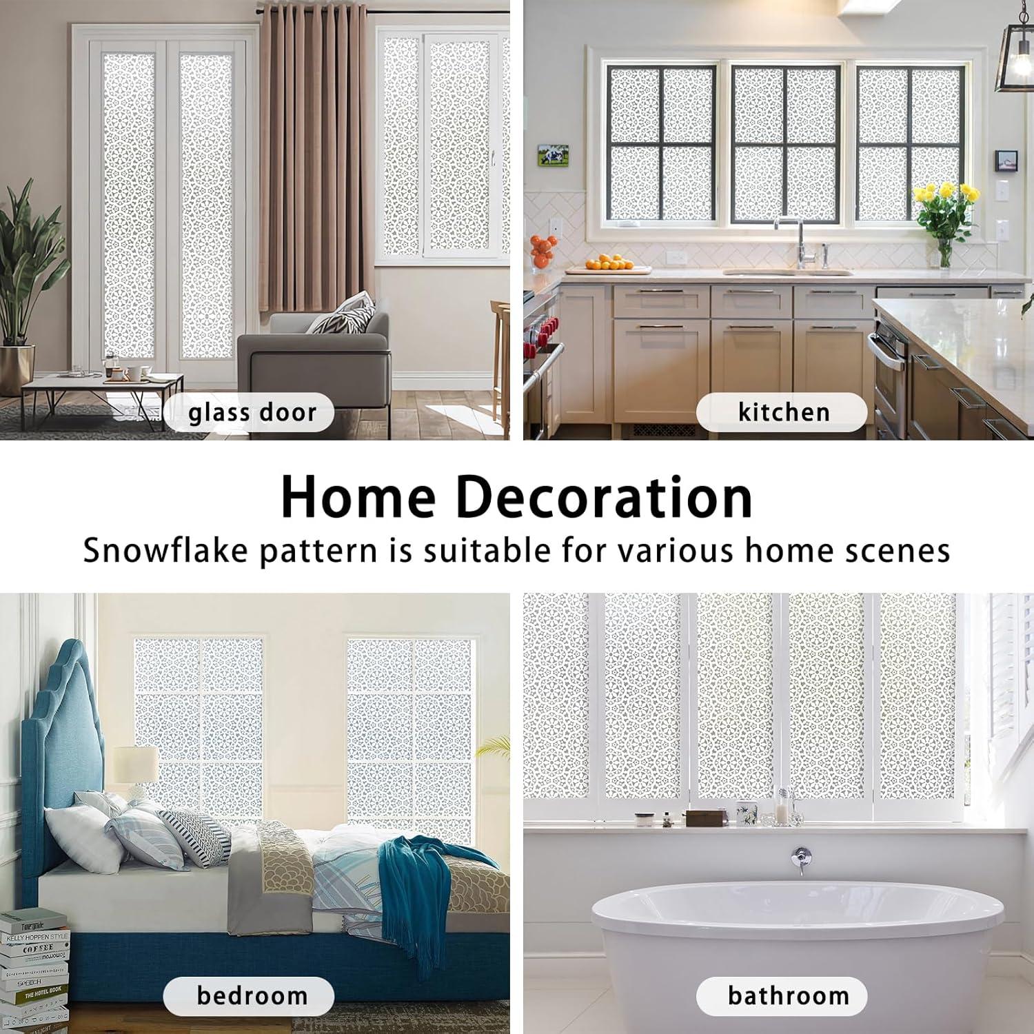 Película de Privacidad ConCus-T 45x200 cm Floral Anti-UV