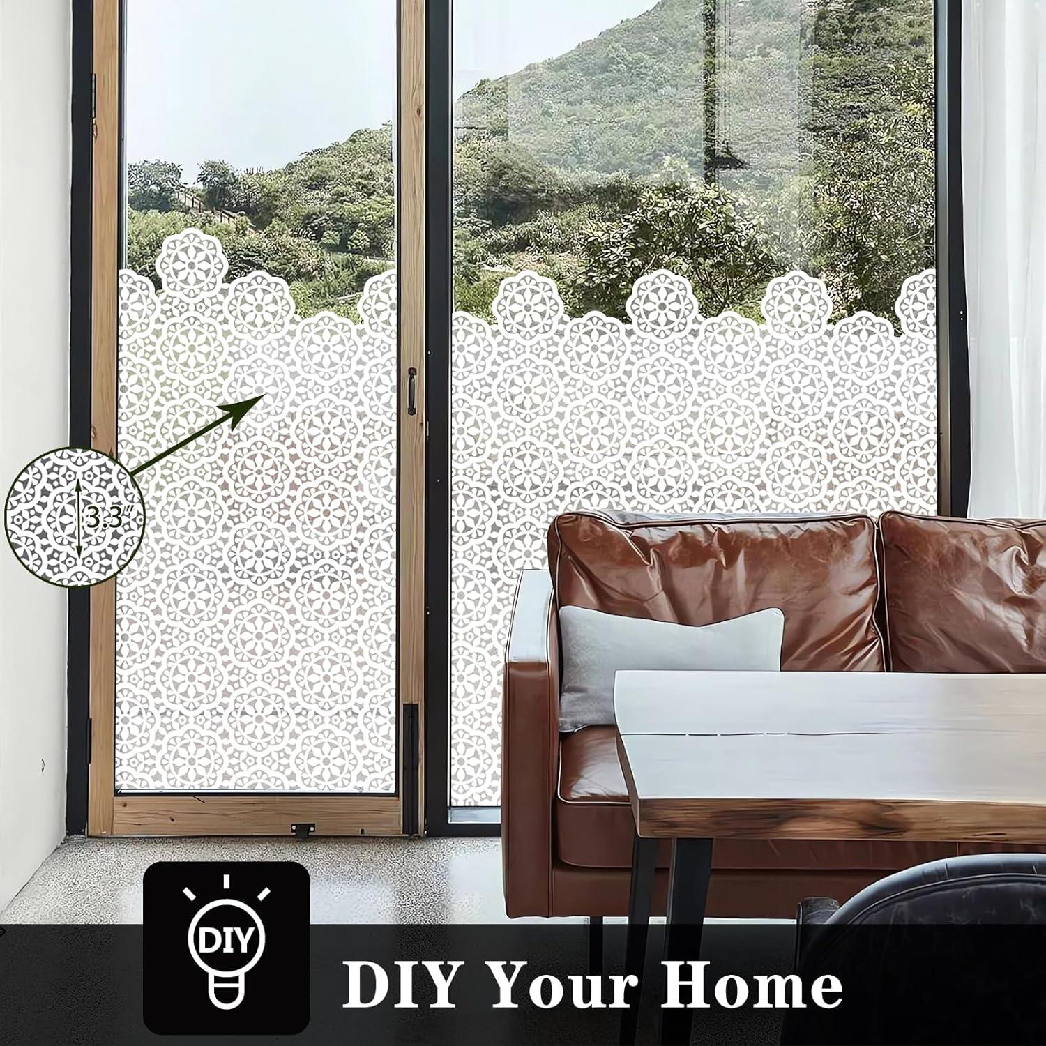 Película de Privacidad ConCus-T 45x200 cm Floral Anti-UV