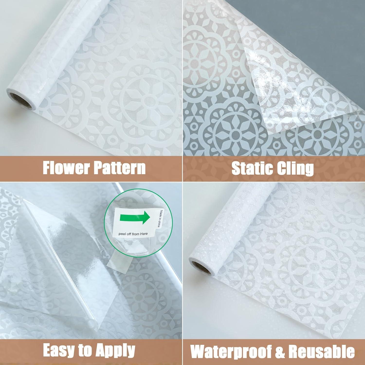 Película de Privacidad ConCus-T 45x200 cm Floral Anti-UV