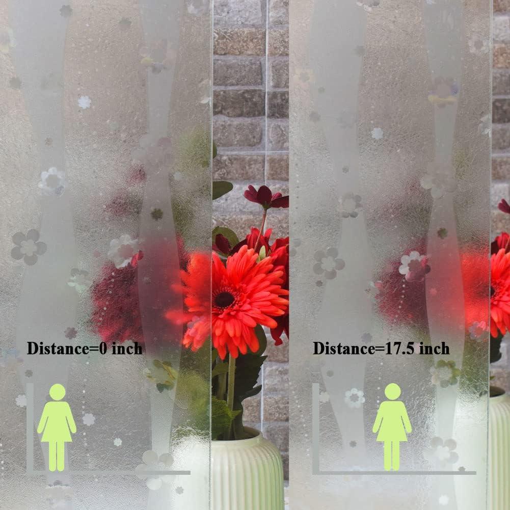 Película de Privacidad Estática Mikomer 44.5x200 cm Flores