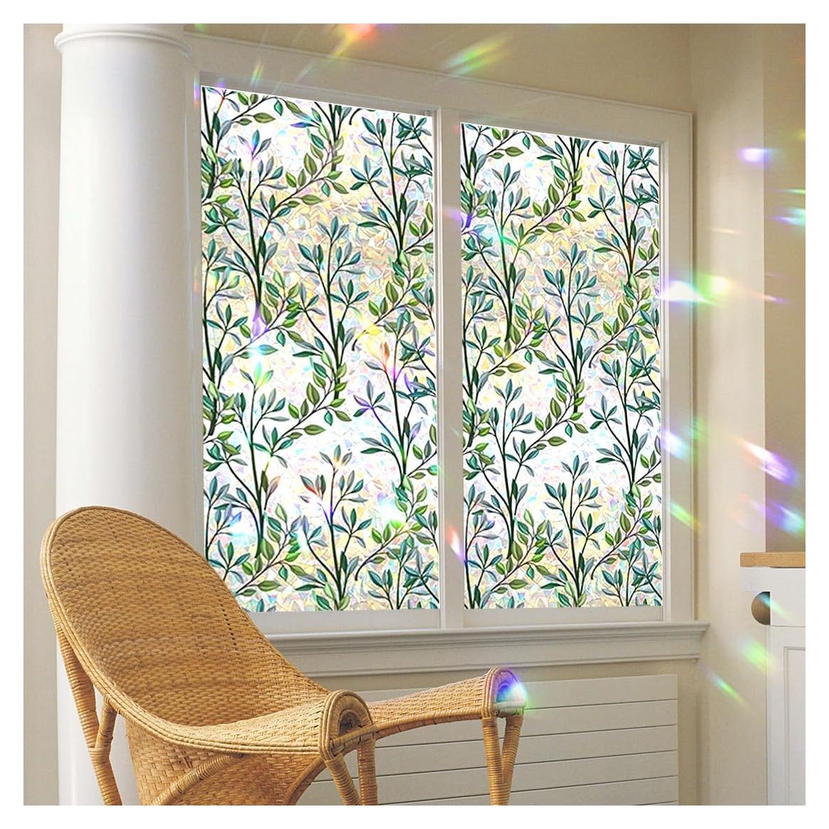 Película de Privacidad Tuzuaol 44.5x200 cm Hoja Verde UV