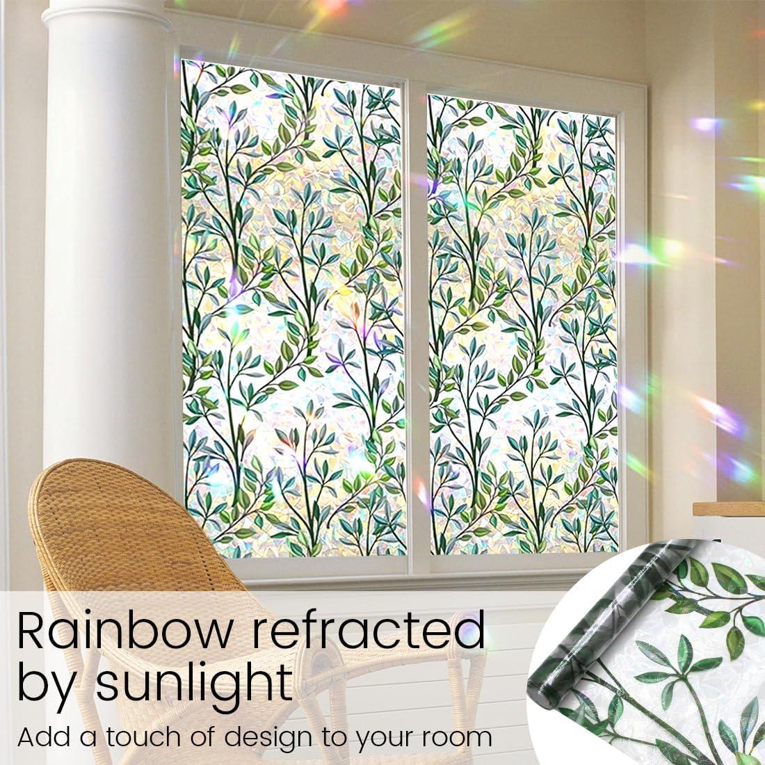 Película de Privacidad Tuzuaol 44.5x200 cm Hoja Verde UV