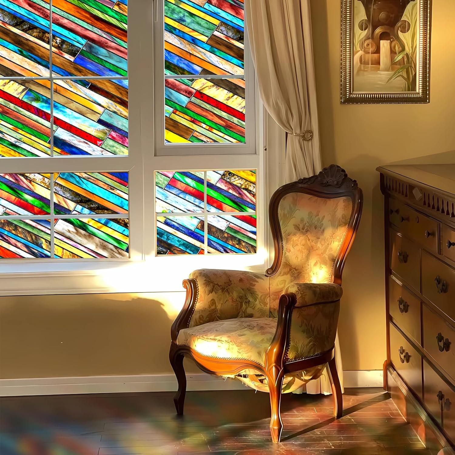 Película Decorativa 3D SUNBABY para Ventanas 100x42.9 cm