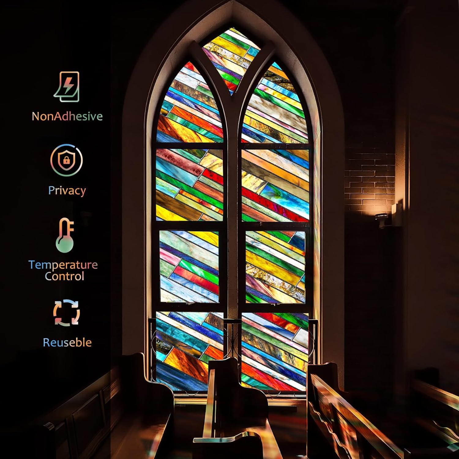 Película Decorativa 3D SUNBABY para Ventanas 100x42.9 cm