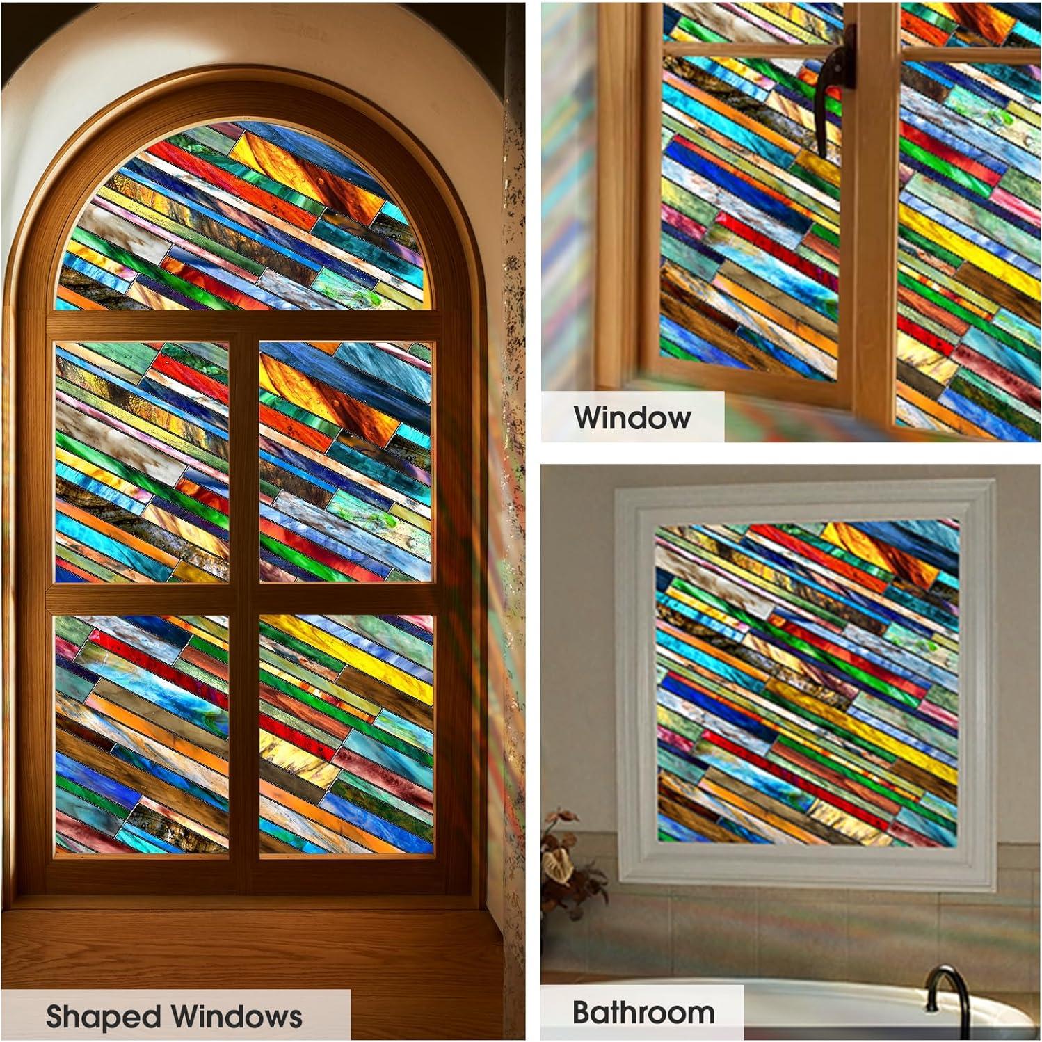 Película Decorativa 3D SUNBABY para Ventanas 100x42.9 cm