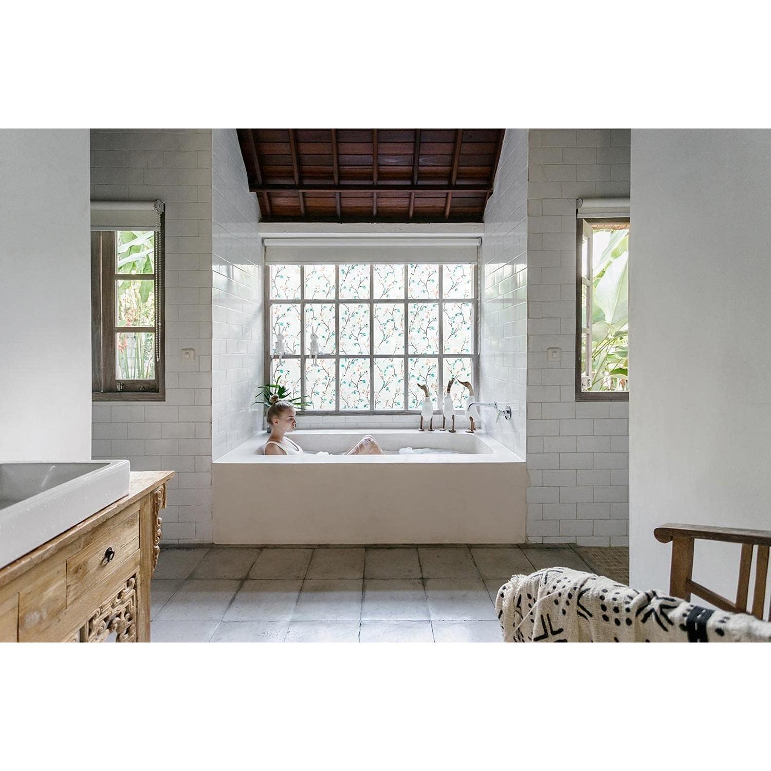 Película de Privacidad Decorativa VSUDO 44.5x200 cm Floral