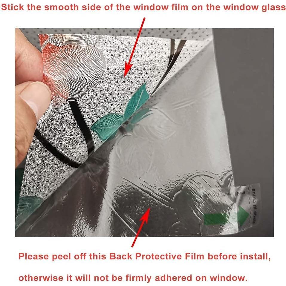 Película de Privacidad Decorativa VSUDO 44.5x200 cm Floral