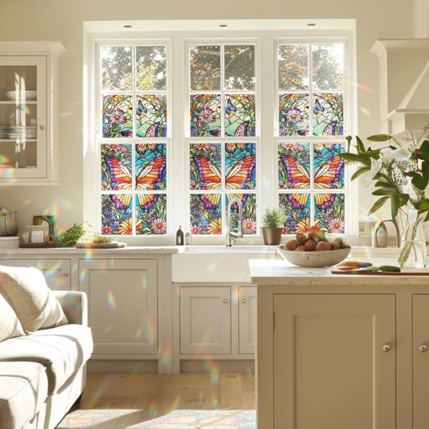 Película Decorativa de Vidrio Templado PODMemory Mariposa 100x45cm