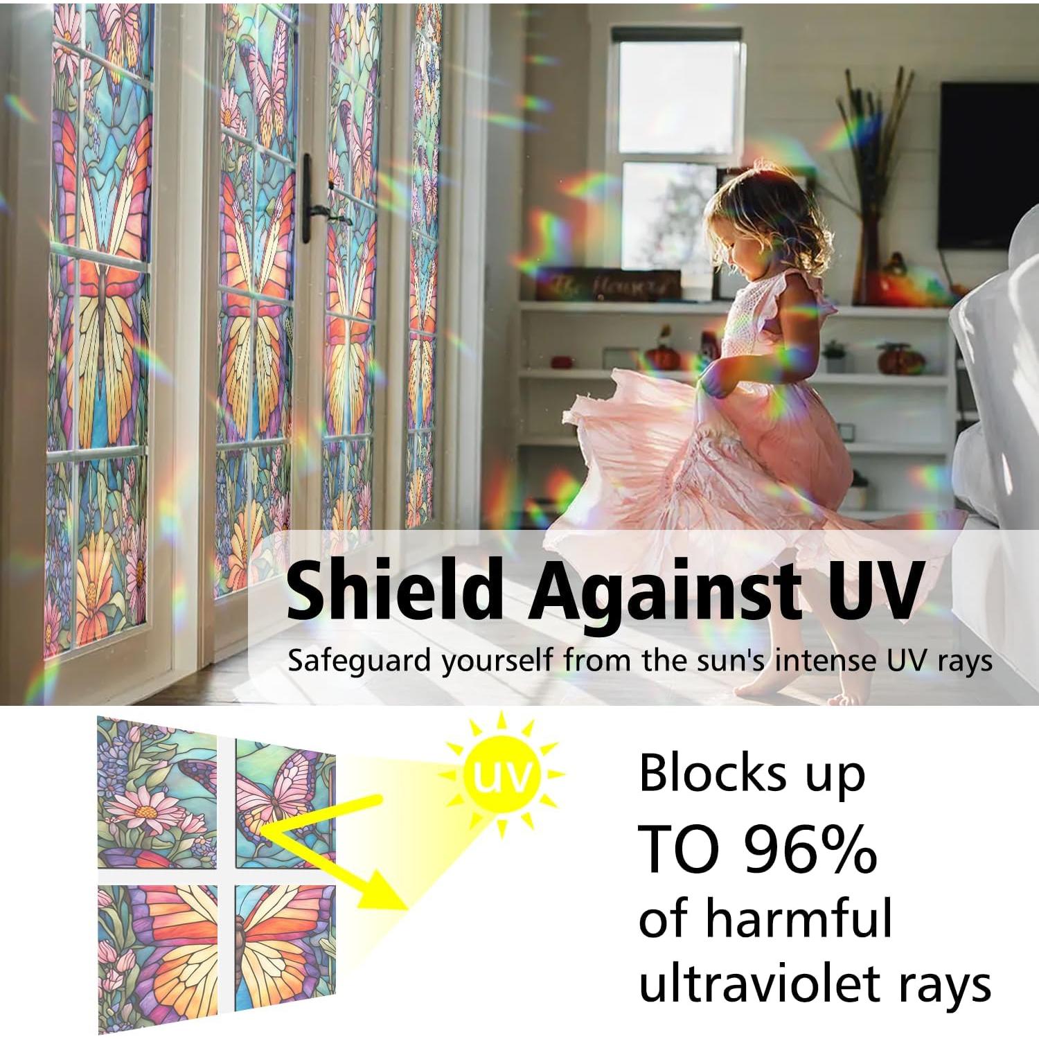 Película Decorativa de Vidrio Templado PODMemory Mariposa 100x45cm