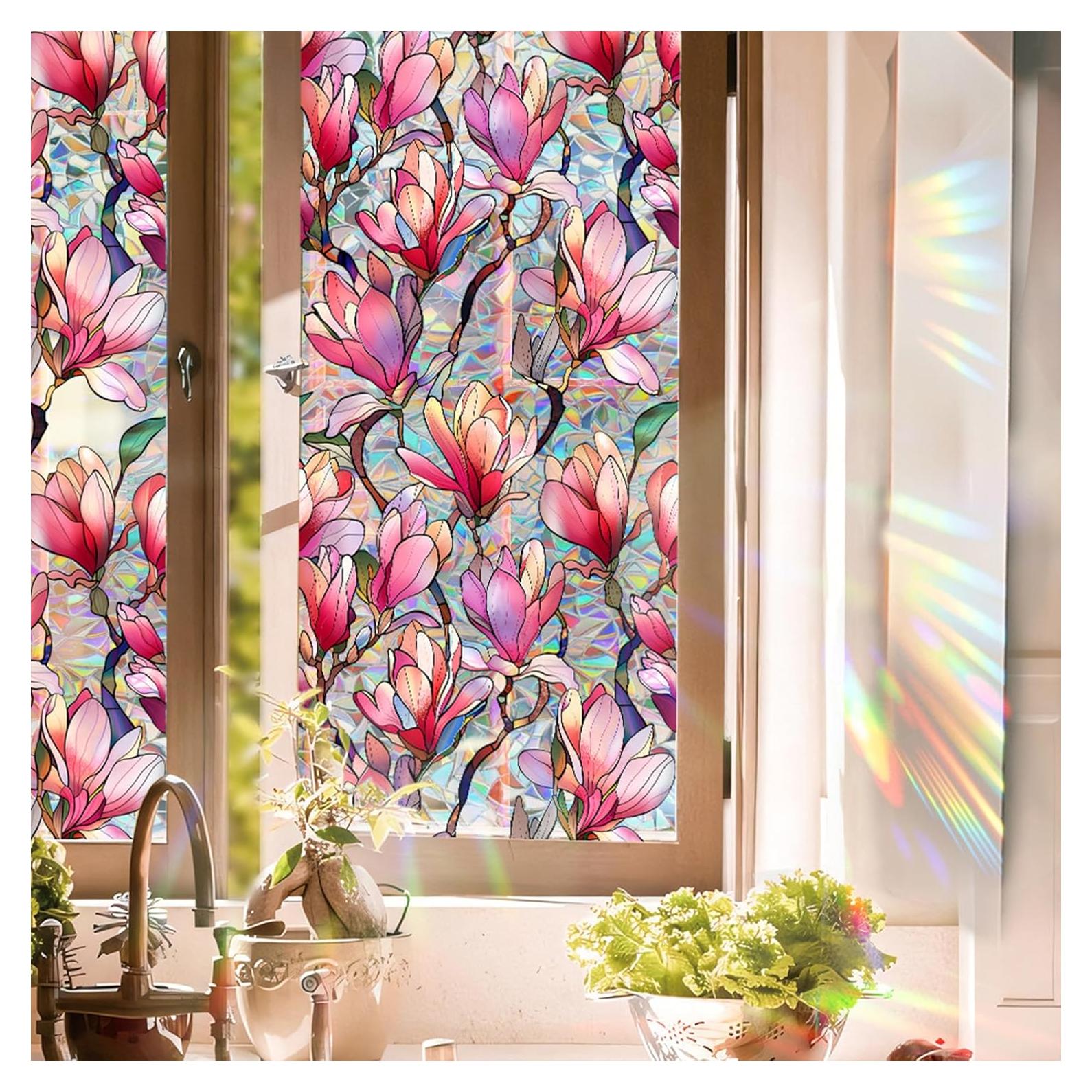 Película de Ventana Aomkmi Rosa 43.18x199.39 cm UV Privacidad