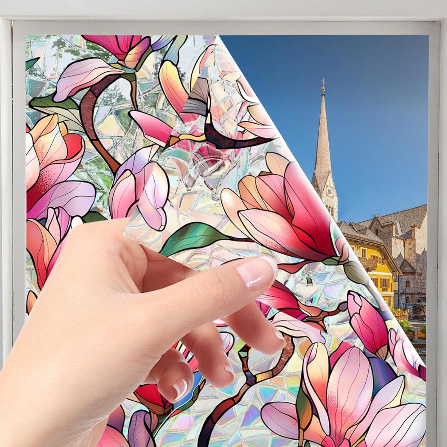 Película de Ventana Aomkmi Rosa 43.18x199.39 cm UV Privacidad